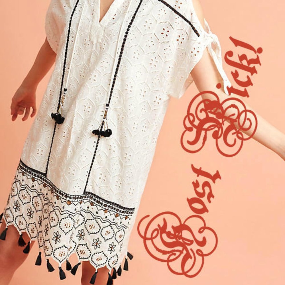 Hemant & Nandita NEW Eyelet Tassel Dress Tunic NWOT 🎉HP🎉